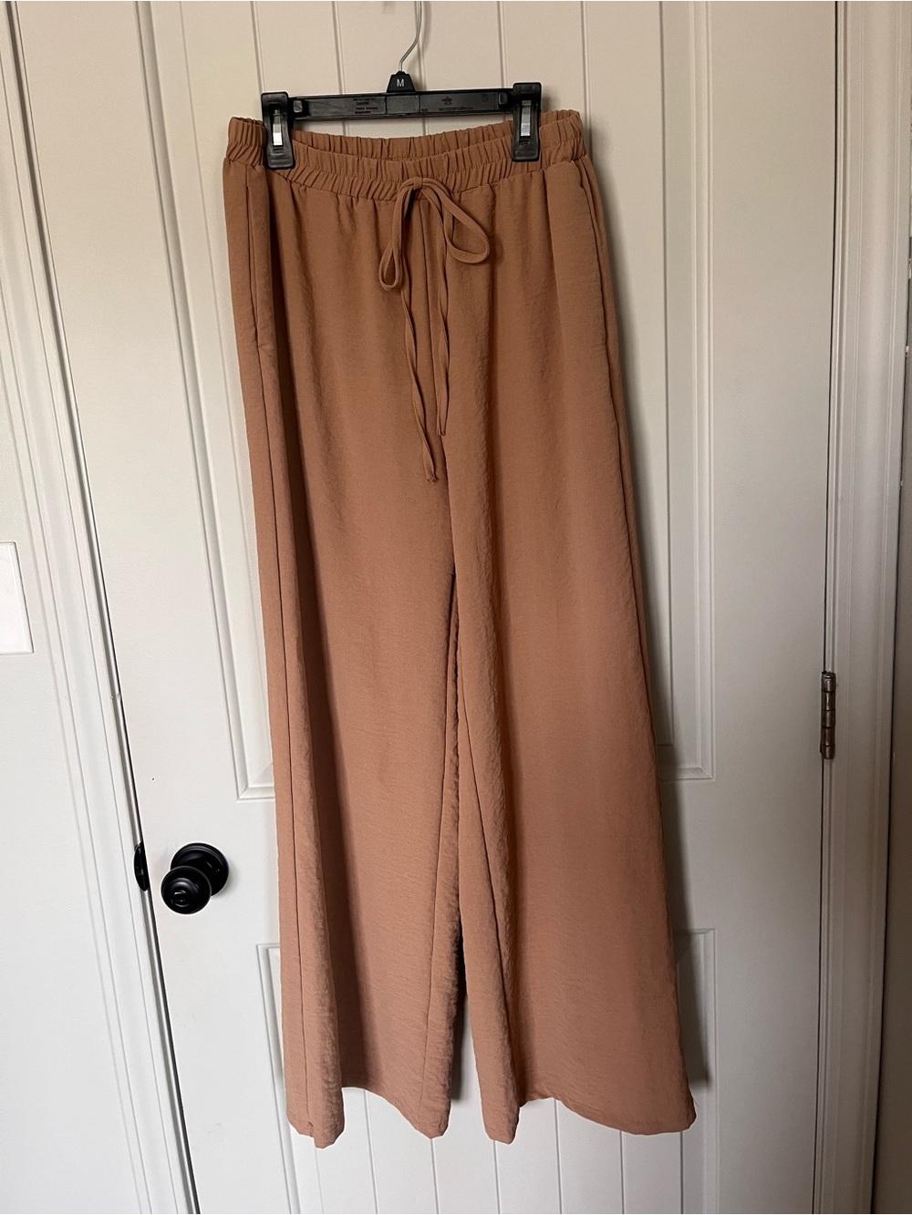 Wide Leg Drawstring Pants in Camel